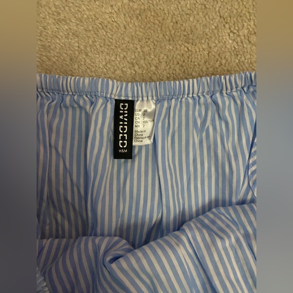 striped off the shoulder top - Picture 2 of 3